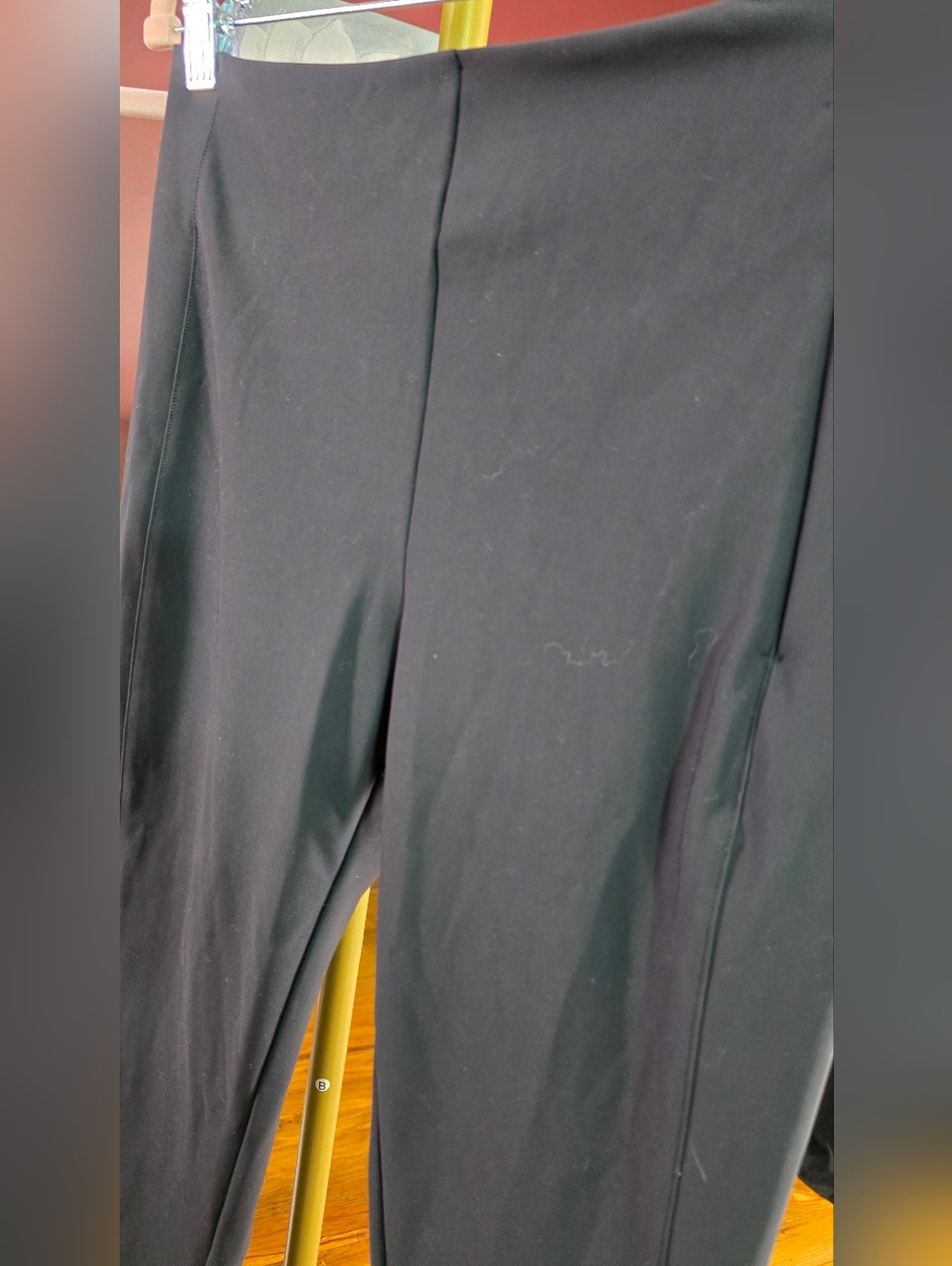 Athleta Black Stretch Pants Straight Split Hem Workwear Active Everyday 2 - Picture 5 of 7